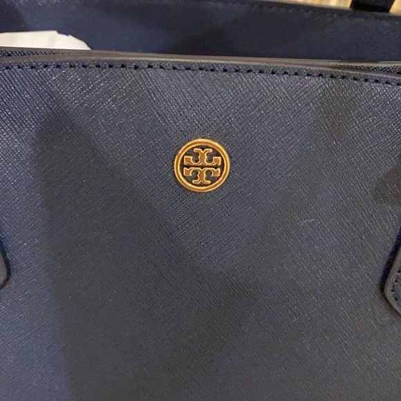 Tory Burch Small Robinson Tote Royal Navy - Picture 7 of 15